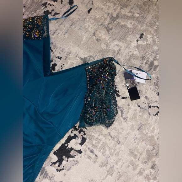 NWT Xscape Lana blue embellished wedding guest mother of the bride bridesmaid 10 - Picture 8 of 9